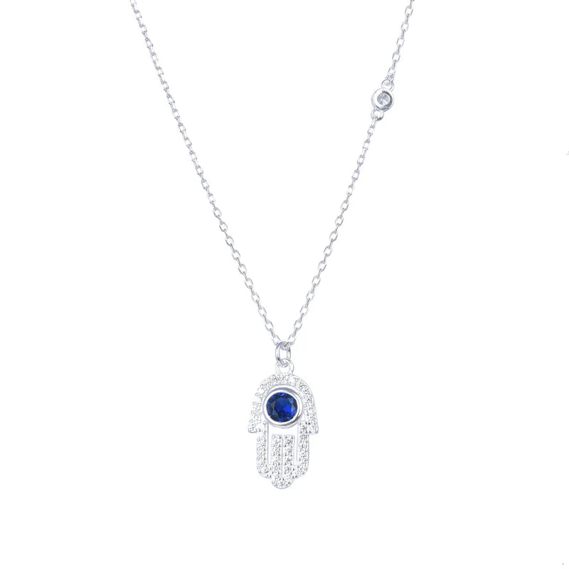 Gargantilla de Mano de Hamsa en Plata 925