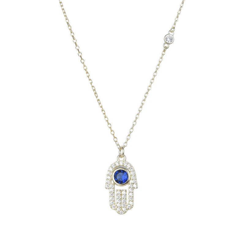 Gargantilla de Mano de Hamsa en Plata 925