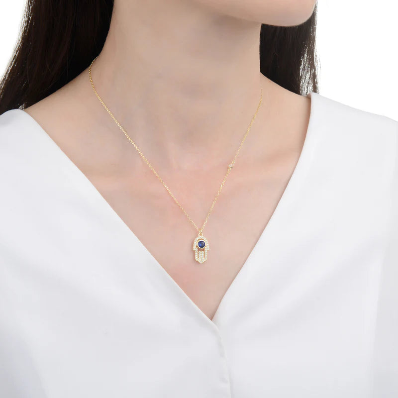 Gargantilla de Mano de Hamsa en Plata 925