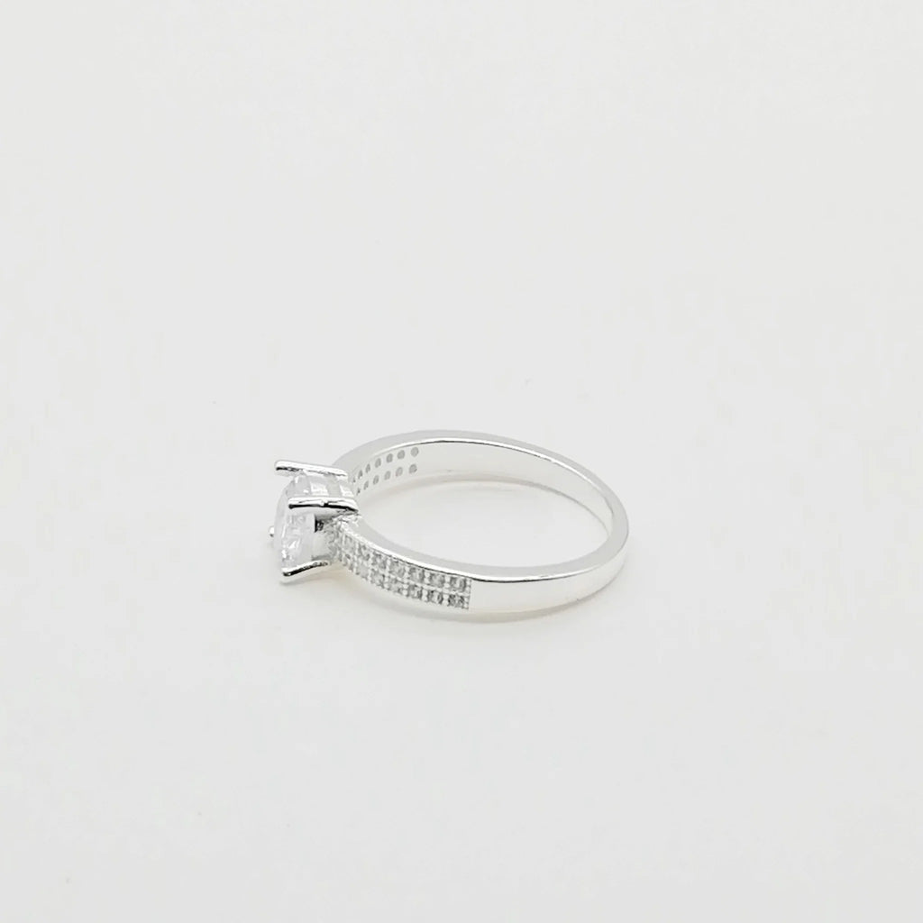 Anillo Solitario Modelo Cata de Plata 925