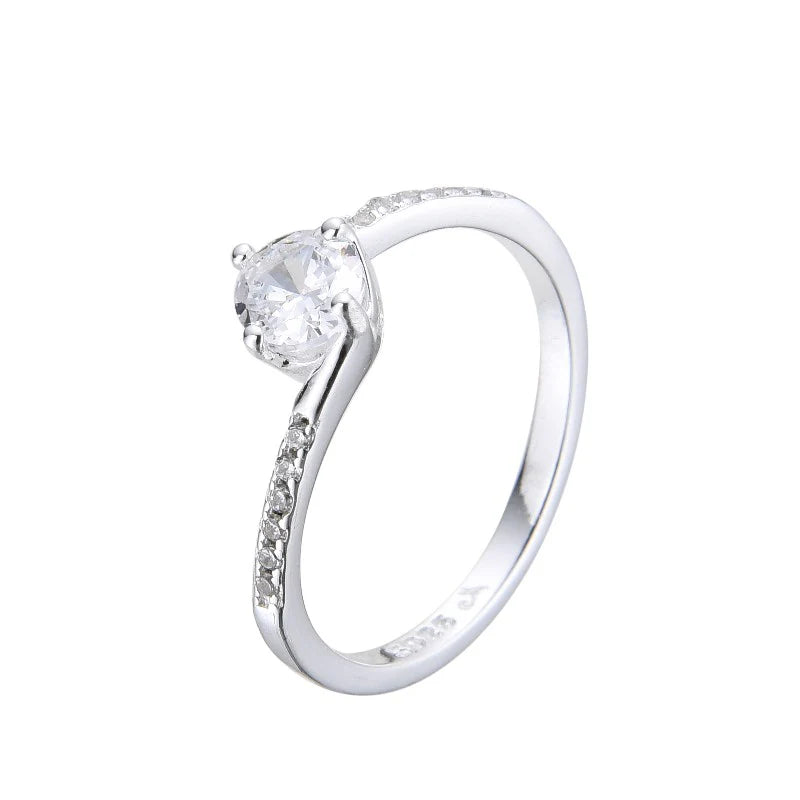 Anillo Compromiso Modelo Alexa Plata 925