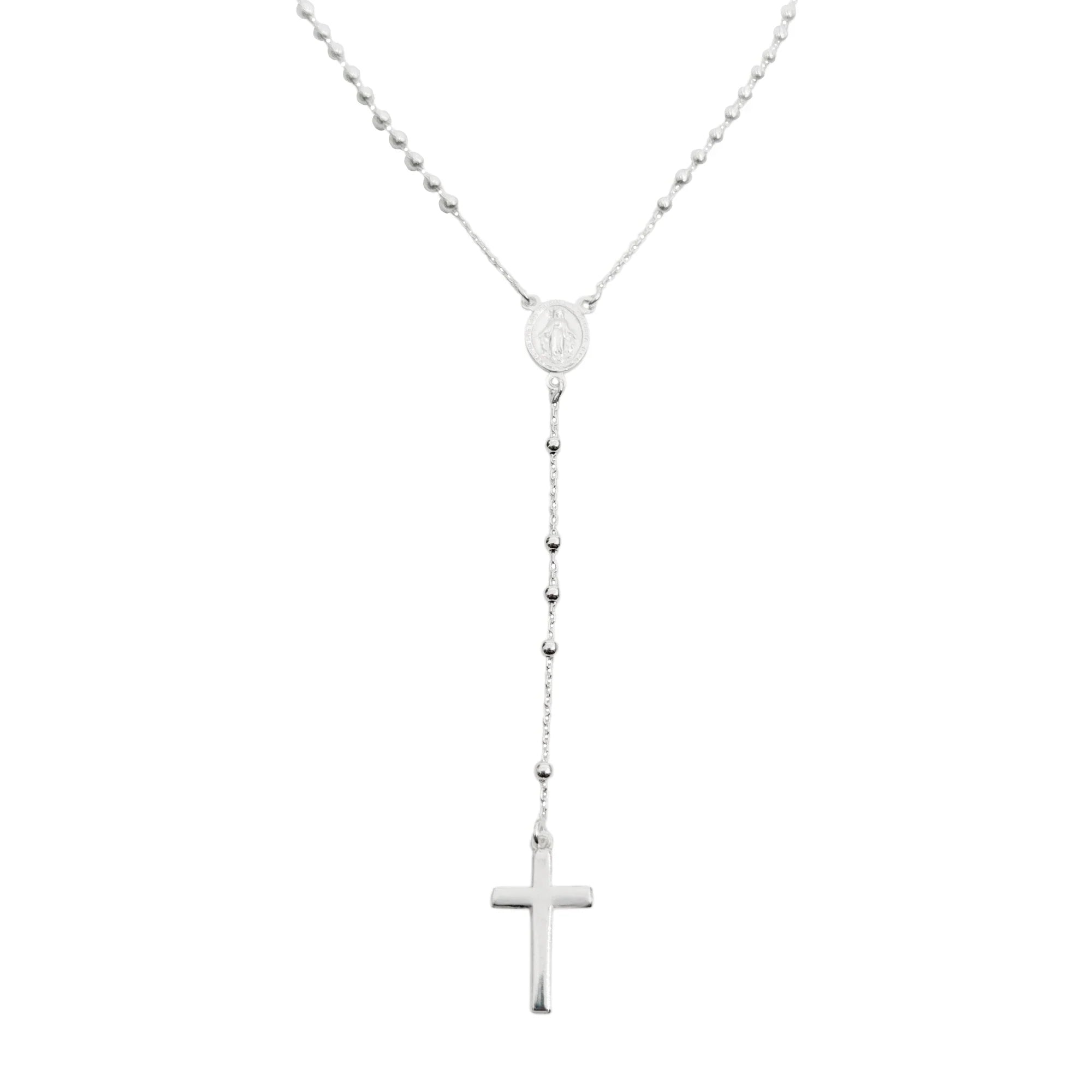 Rosario 60cm Virgen de La Milagrosa 2.5mm Plata 925