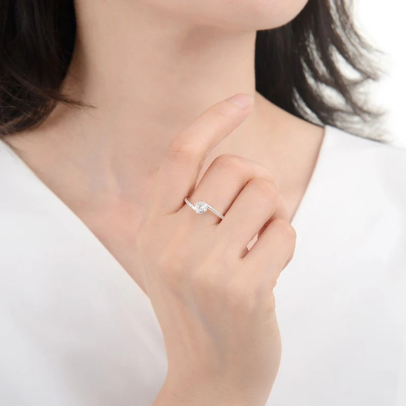 Anillo Compromiso Modelo Alexa Plata 925