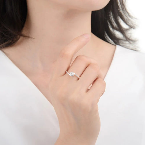 Anillo Compromiso Modelo Alexa Plata 925