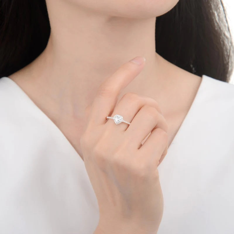 Anillo de Corazón Modelo Nadia en Plata 925