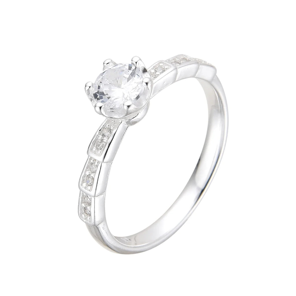 Anillo Compromiso Modelo Zaira Plata 925
