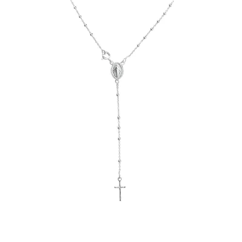 Rosario 60cm de Virgen de la Milagrosa 2.5mm en Plata 925