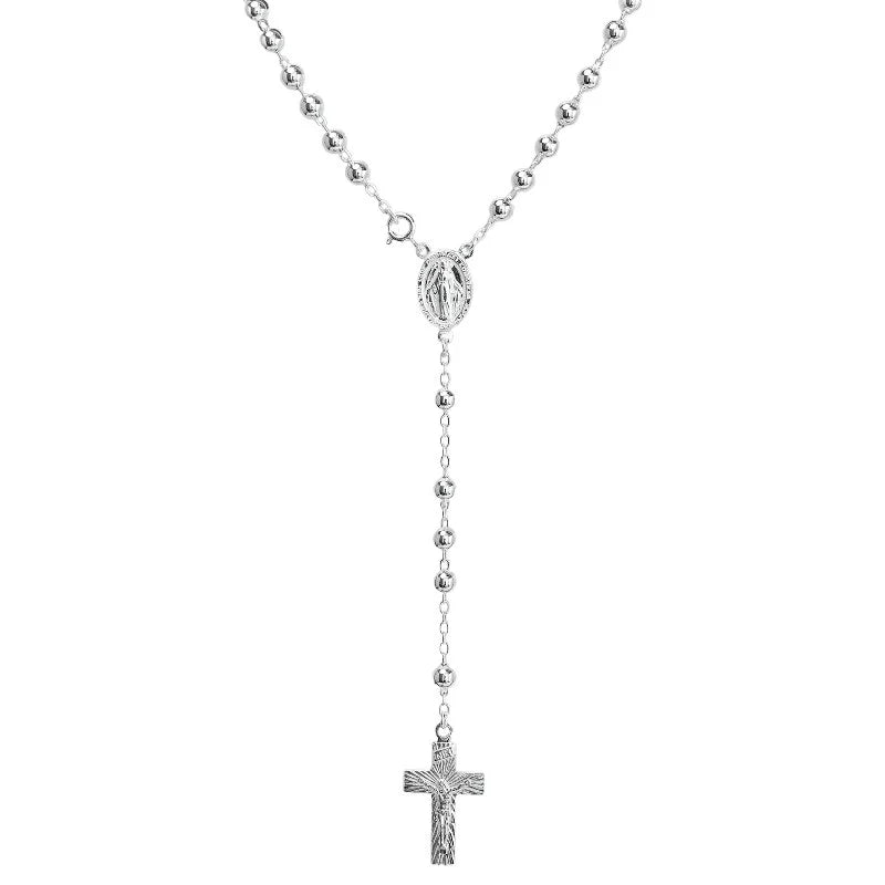 Rosario 65cm Virgen de La Milagrosa 5mm Plata 925