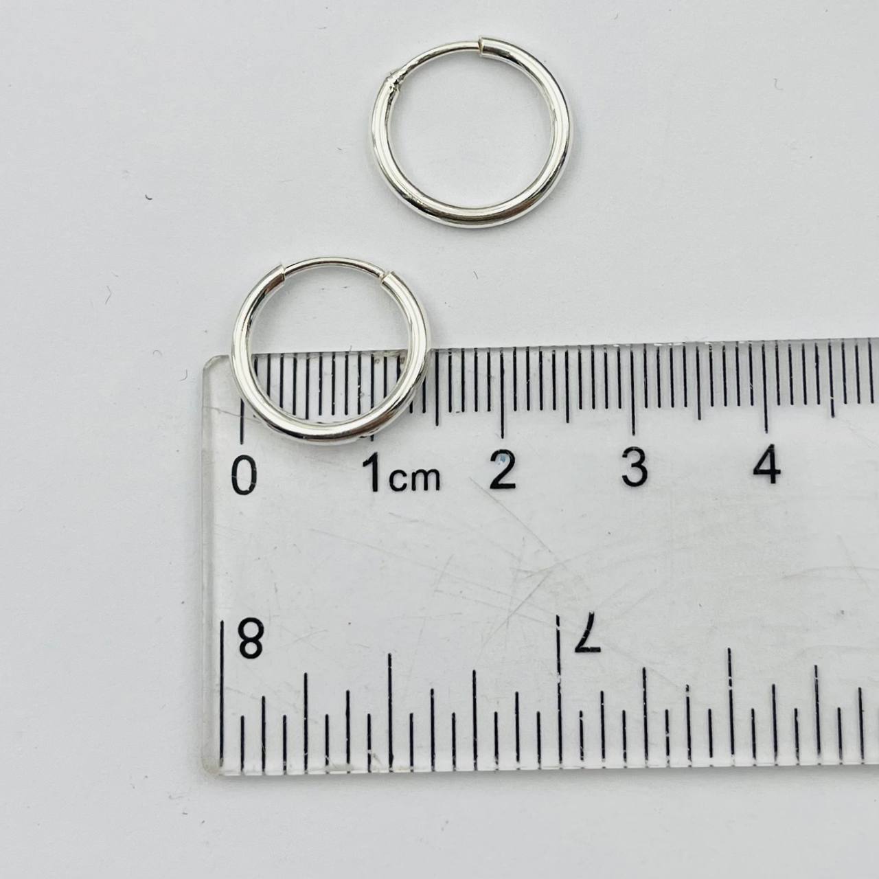 Argollas Lisas 15mm En Plata 925
