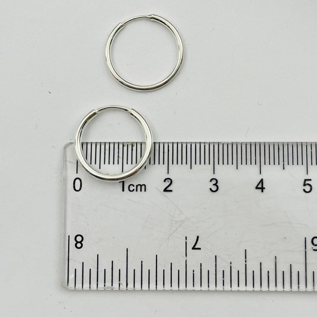 Argollas Lisas 17mm En Plata 925