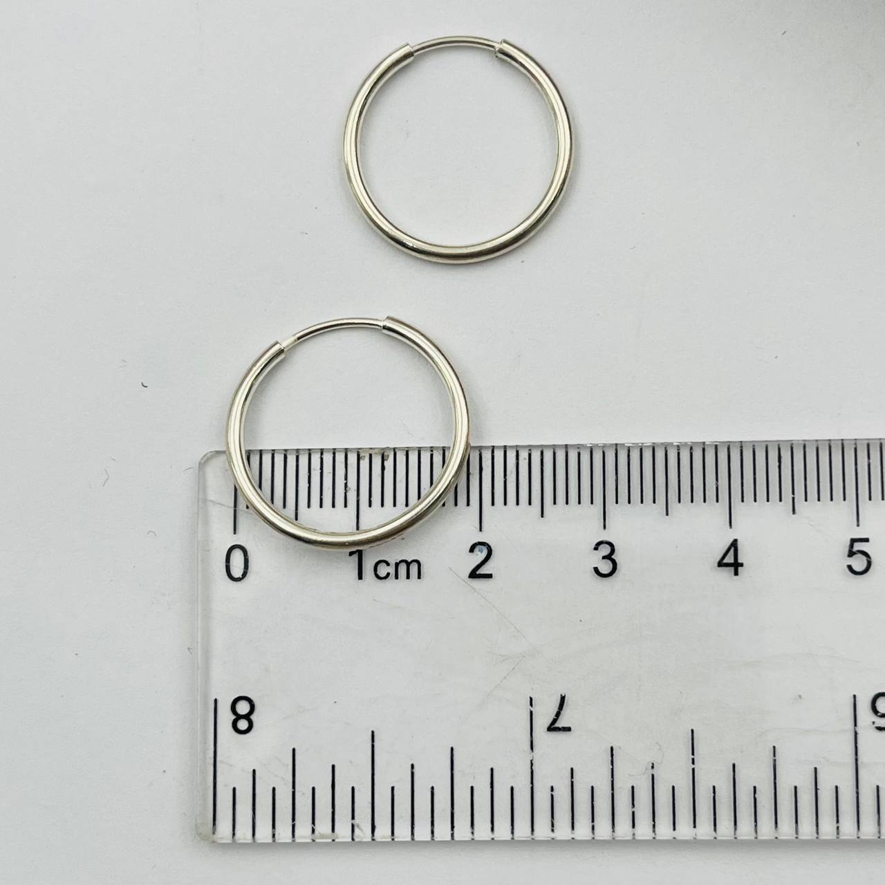 Argollas Lisas 19mm En Plata 925