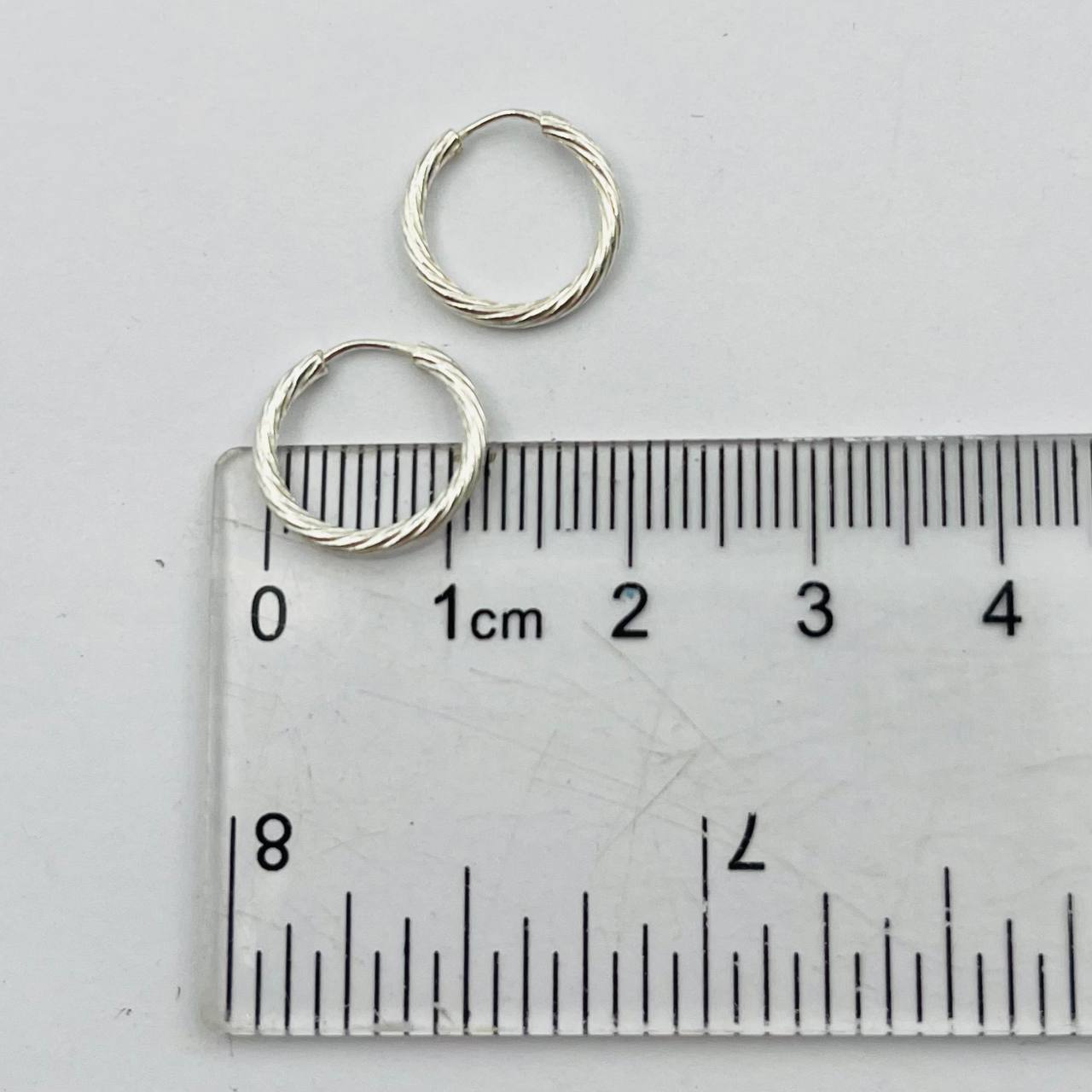 Argollas Entorchadas 12mm En Plata 925