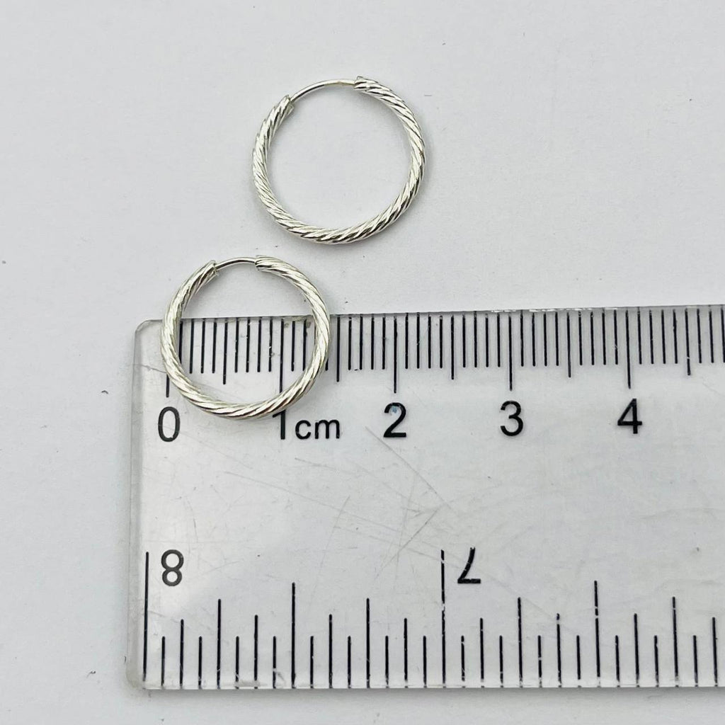 Argollas Entorchadas 15mm En Plata 925