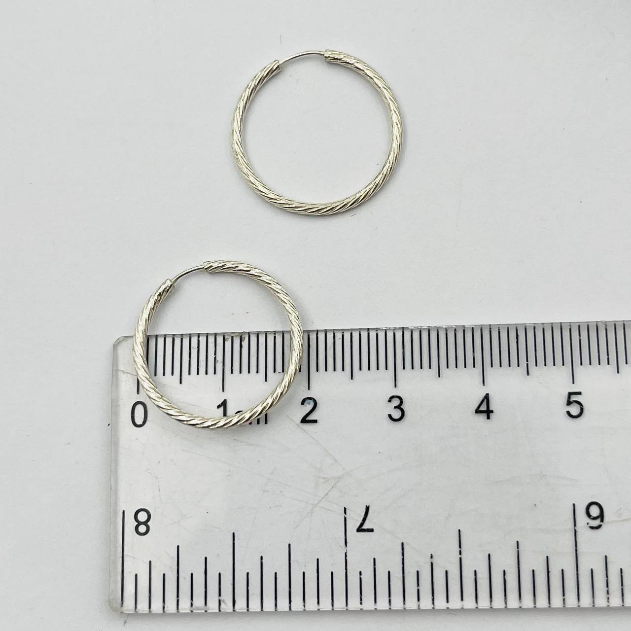 Argollas Entorchadas 19mm En Plata 925