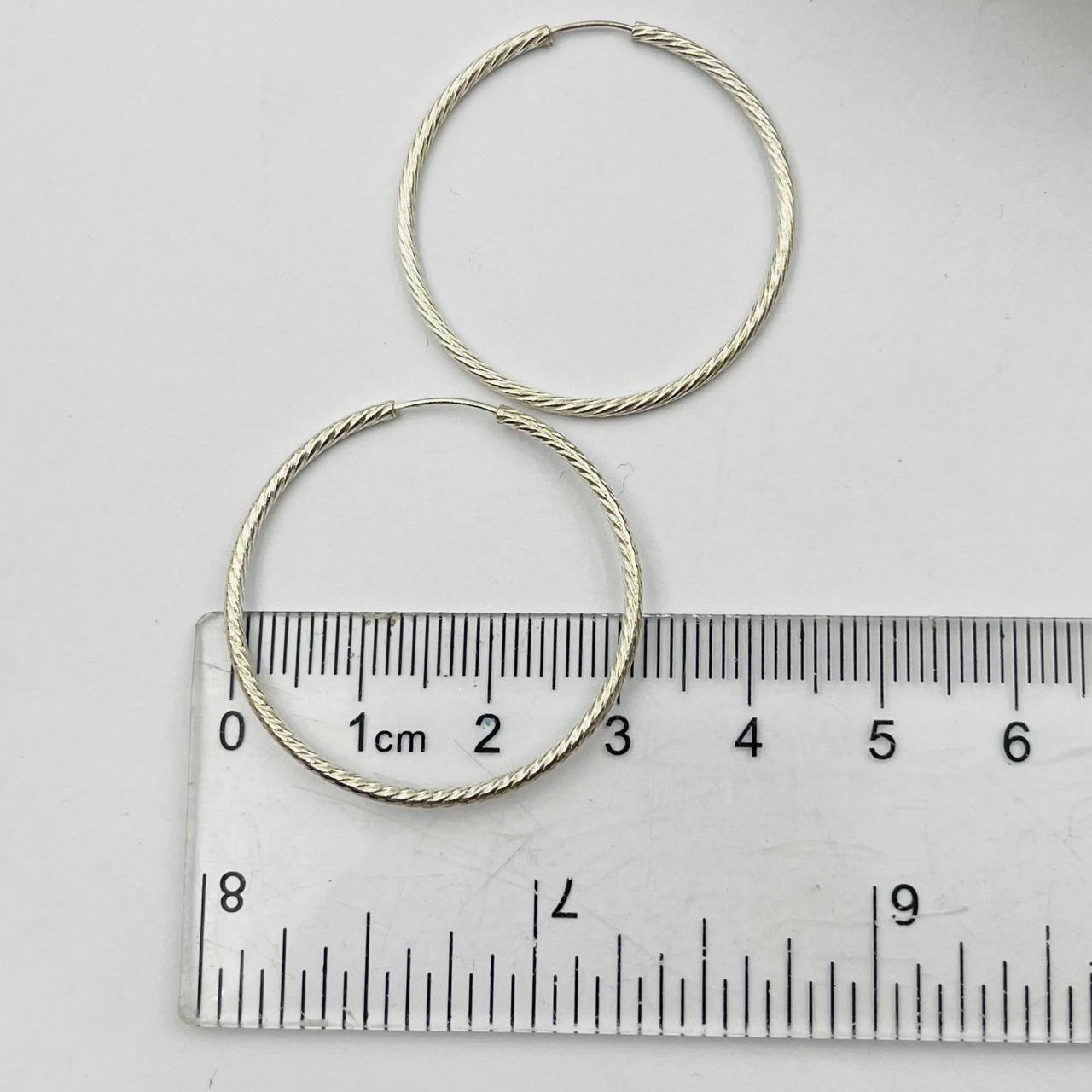 Argollas Entorchadas 30mm En Plata 925