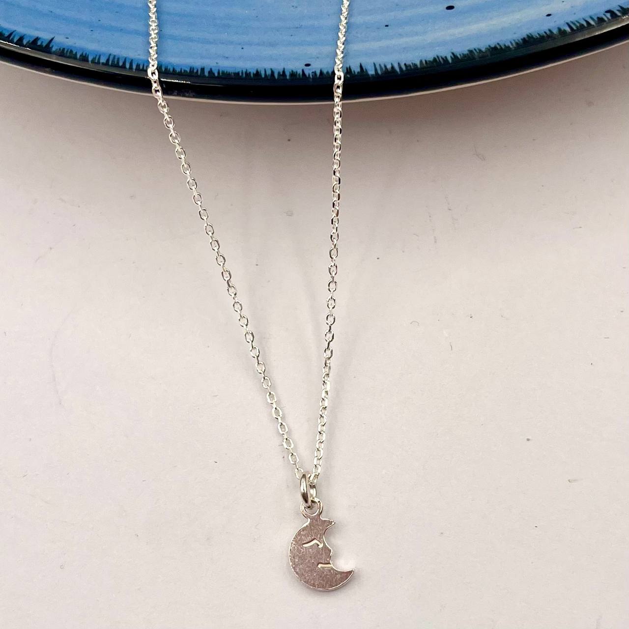 Cadena con Dije de Luna Mini en Plata 925