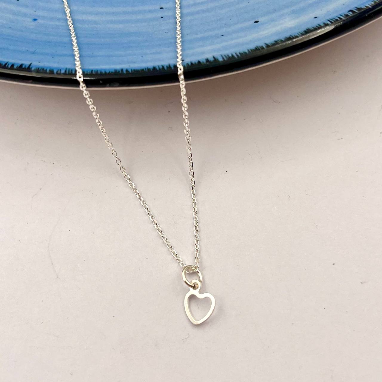 Cadena con Dije de Corazón Mini en Plata 925