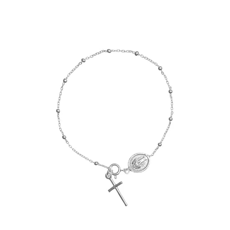 Pulsera Rosario Virgen de la Milagrosa 2.5mm en Plata 925
