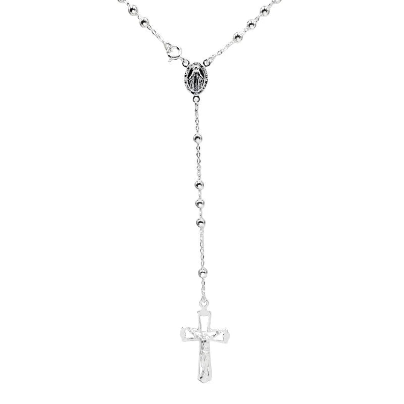 Rosario 60cm Virgen de La Milagrosa 4mm Plata 925