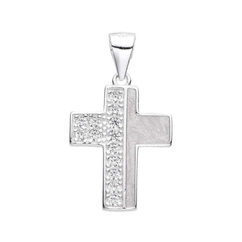 Dije de Cruz con Circones en Plata 925
