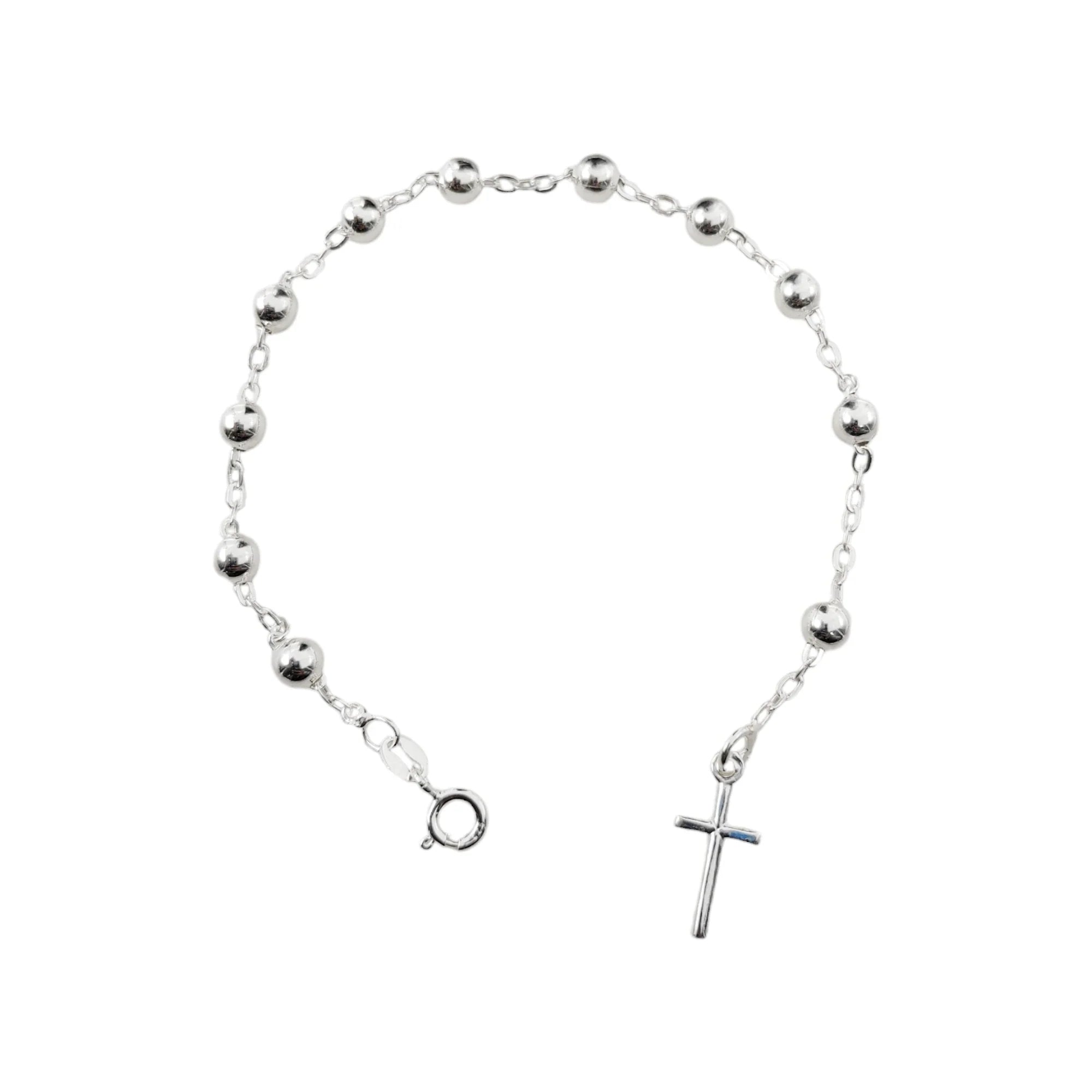 Pulsera Rosario 5mm en Plata 925