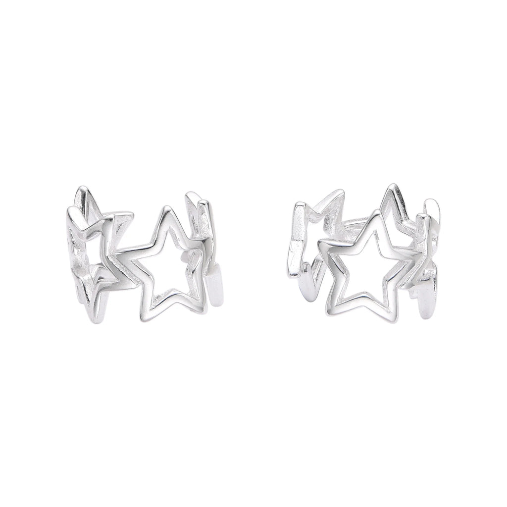 Zarcillo de Presión (Ear-Cuff) con Estrellas en Plata 925 (1 pieza)