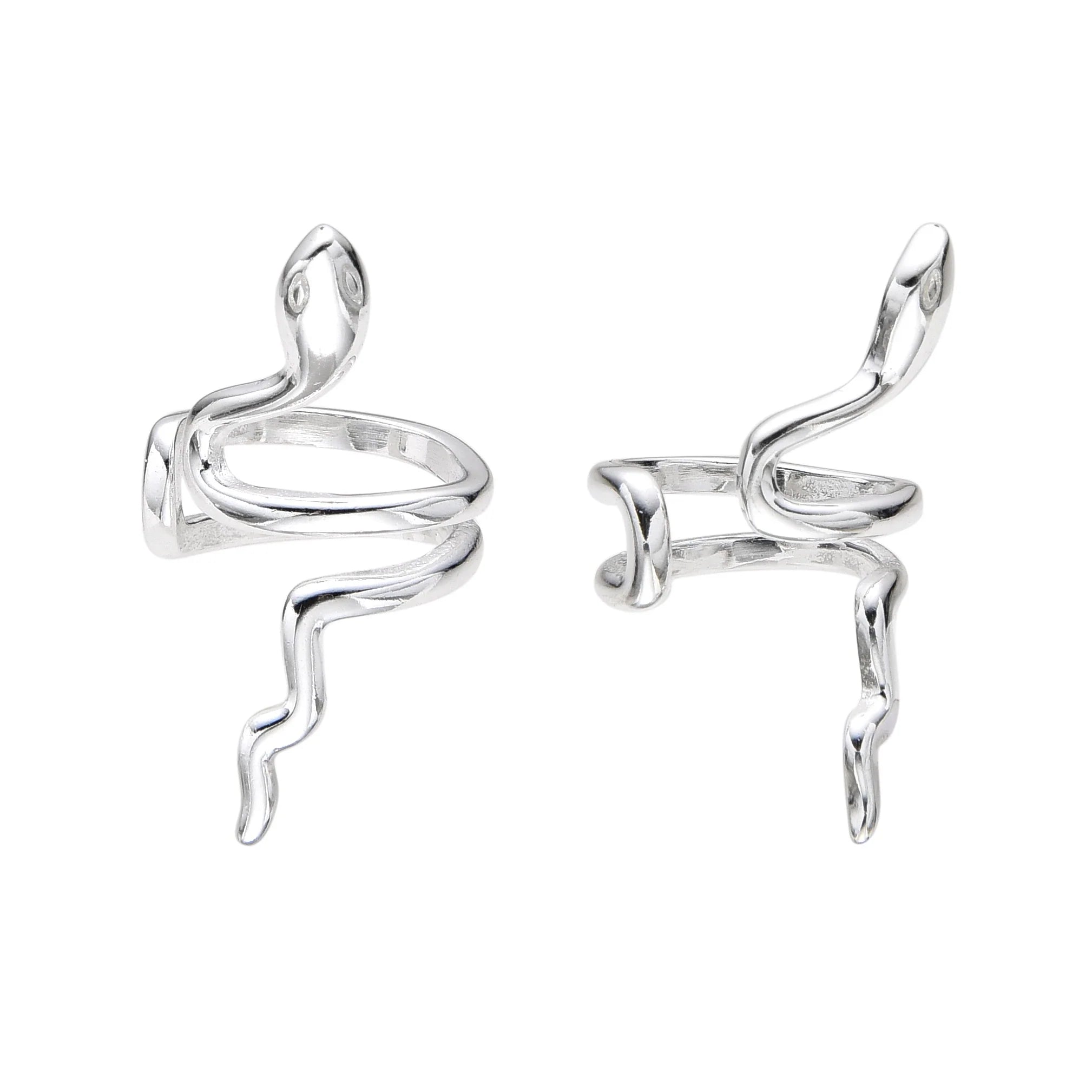 Zarcillos de Presión Ear-Cuff de Serpiente en Plata 925 (1 pieza)