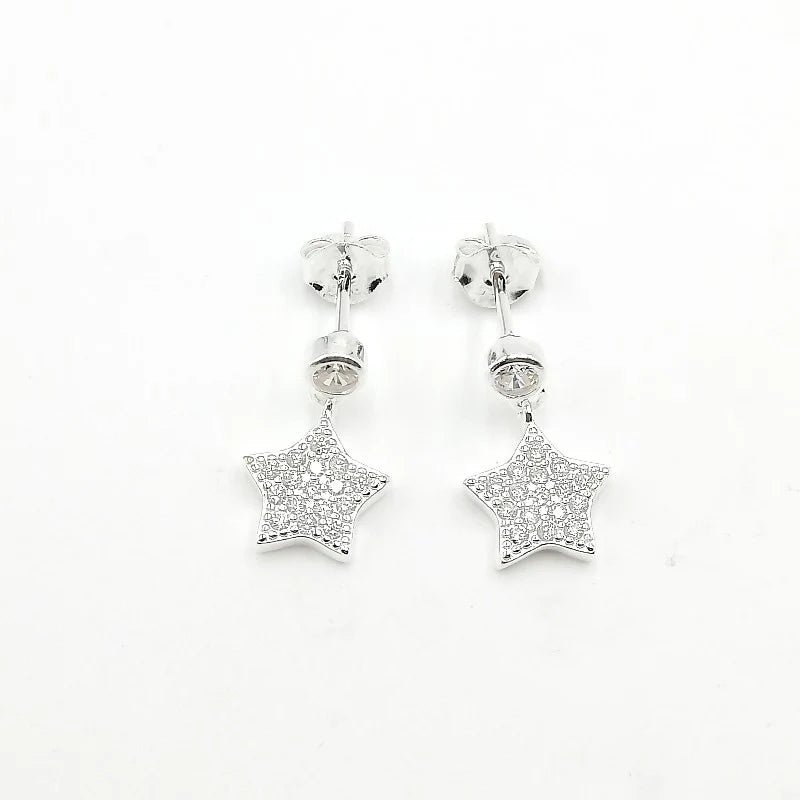 Zarcillos de Estrellas en Plata 925
