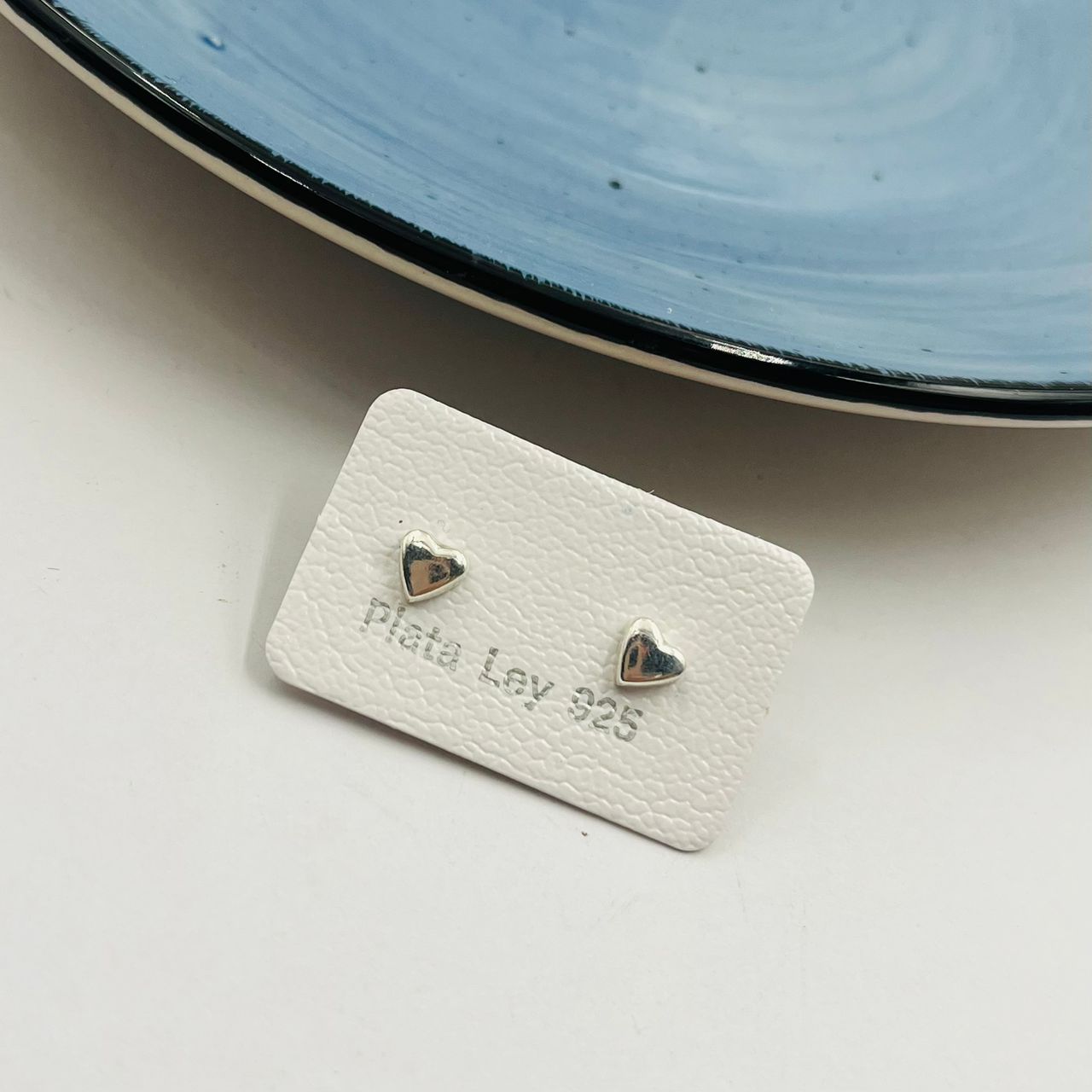 Zarcillos De Corazón 6mm en Plata 925