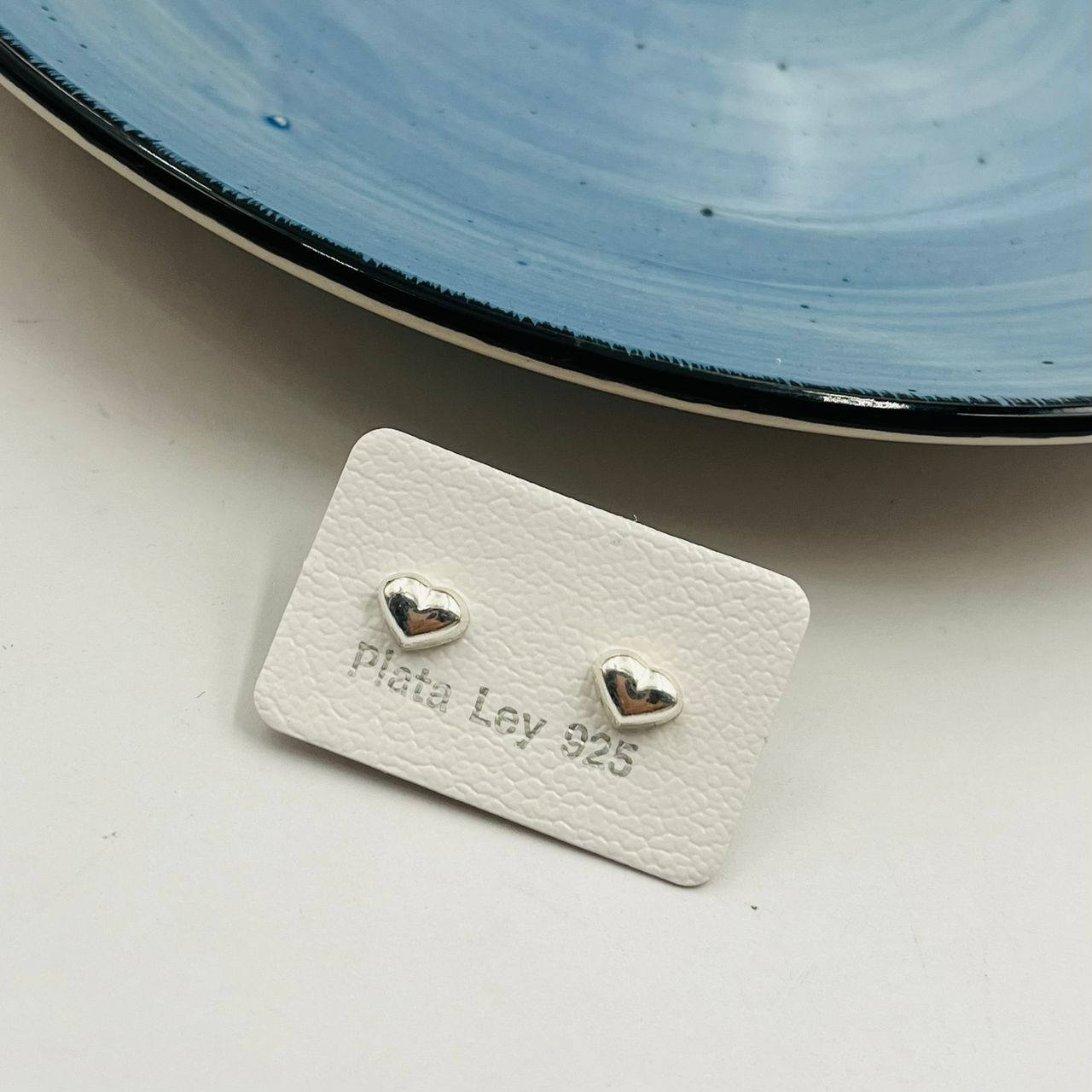 Zarcillos De Corazón Abombado 7mm en Plata 925