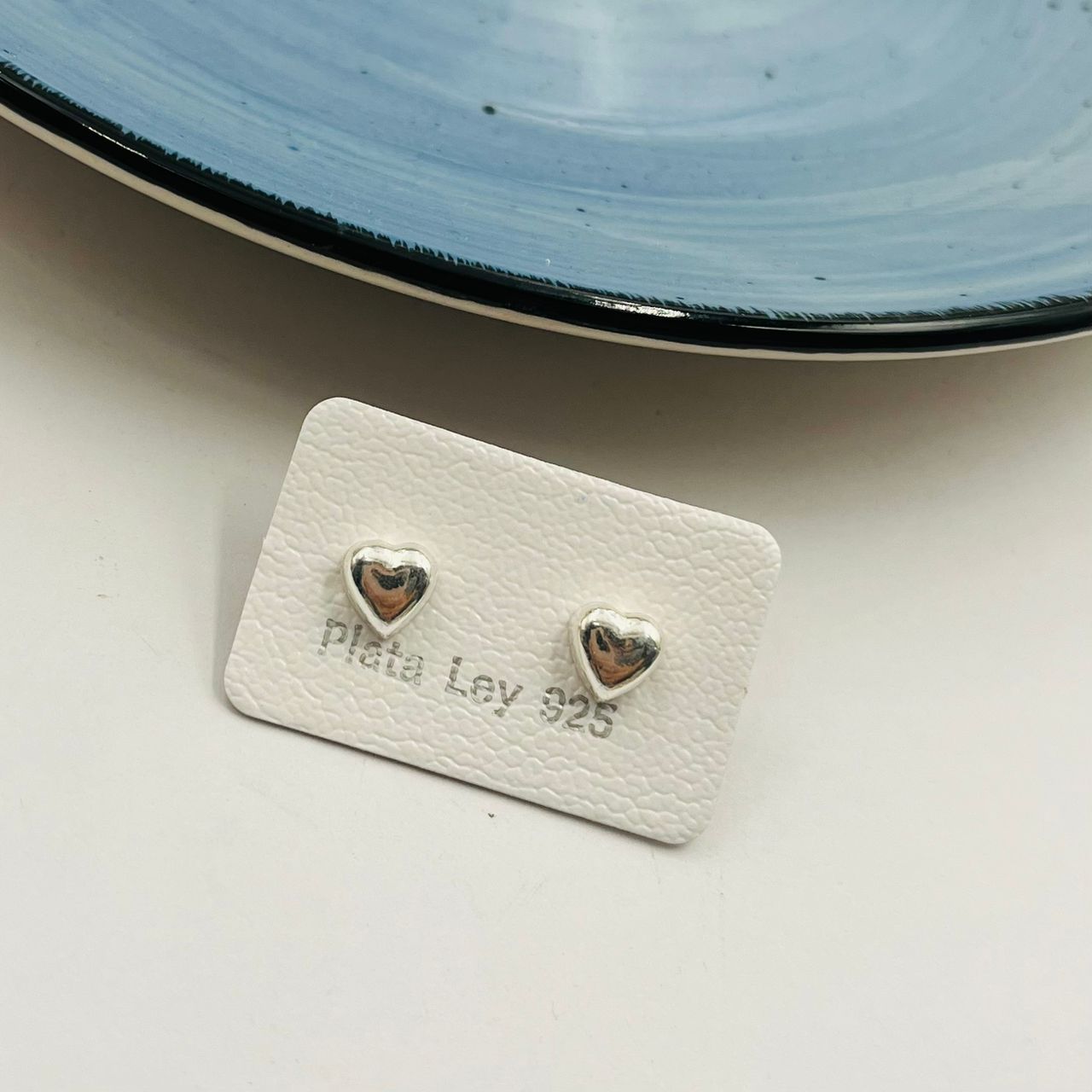 Zarcillos De Corazón 7mm en Plata 925