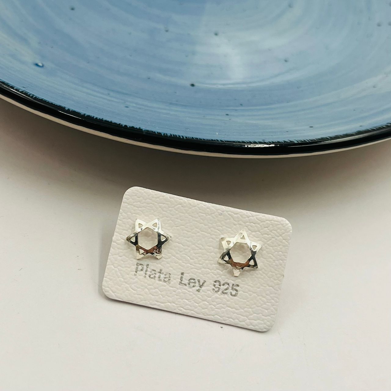 Zarcillos De Estrella De David en Plata 925