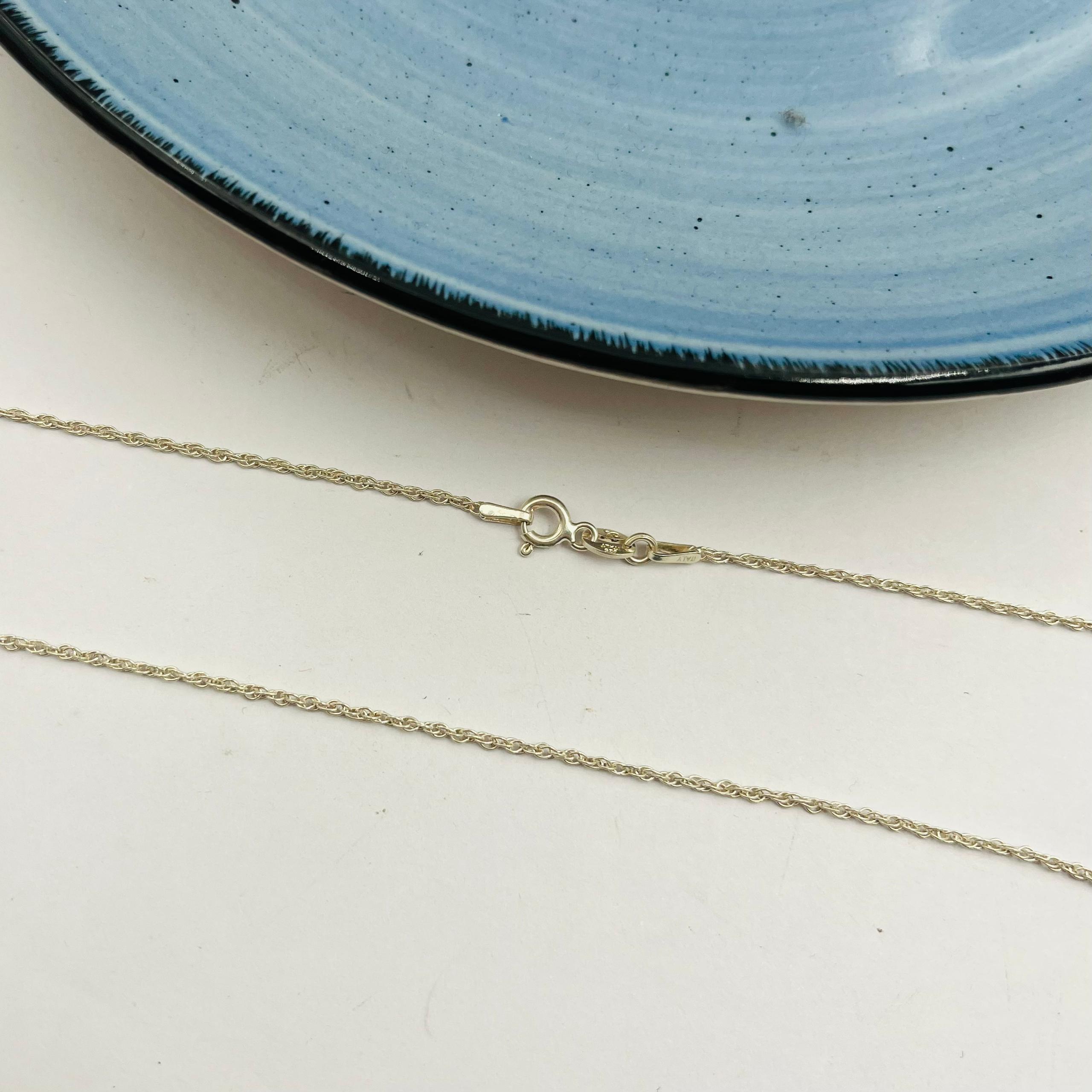 Cadena Cuerda Francesa de Dama en Plata 925