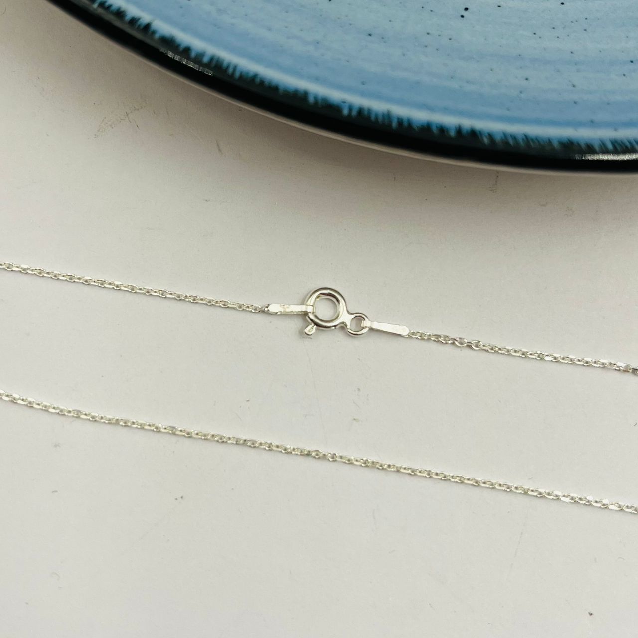 Cadena Forzantina Delgada de Dama en Plata 925