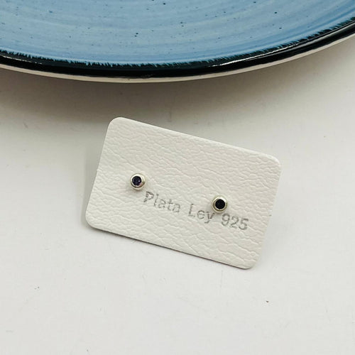 Abridores De Circón Morado 3mm en Plata 925