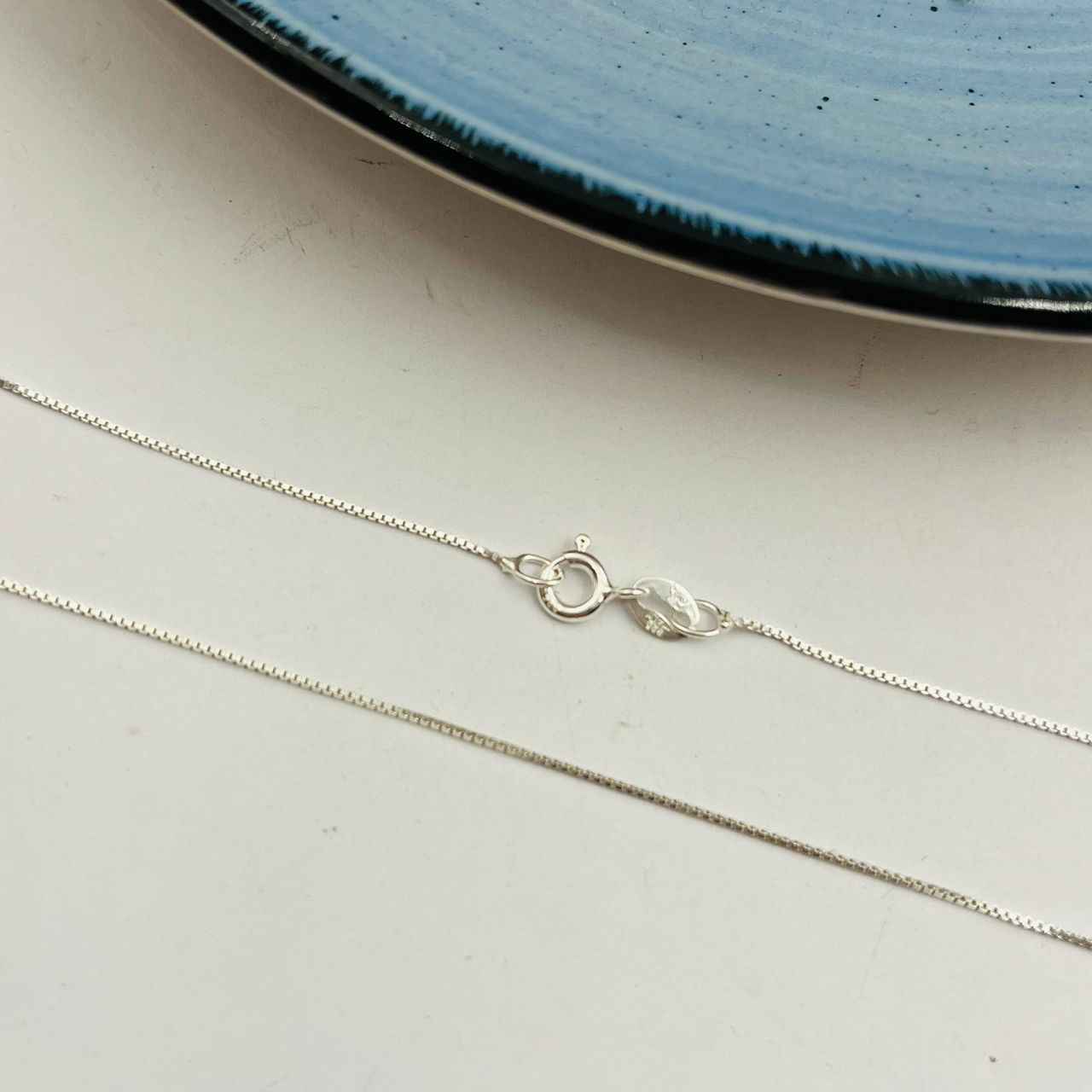 Cadena Veneciana Delgada de Dama en Plata 925