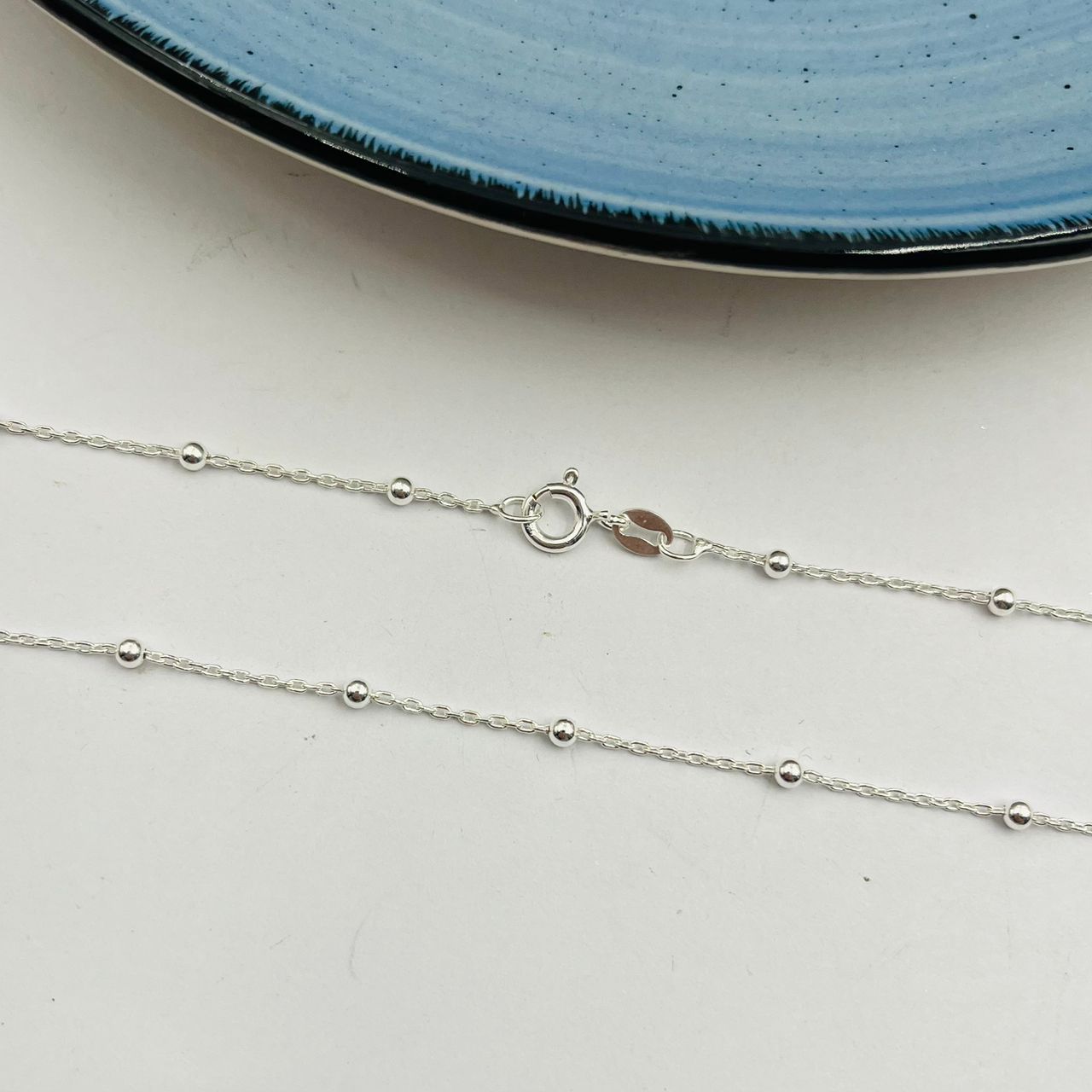 Cadena Forzantina Con Pepitas 2.5mm de Dama en Plata 925