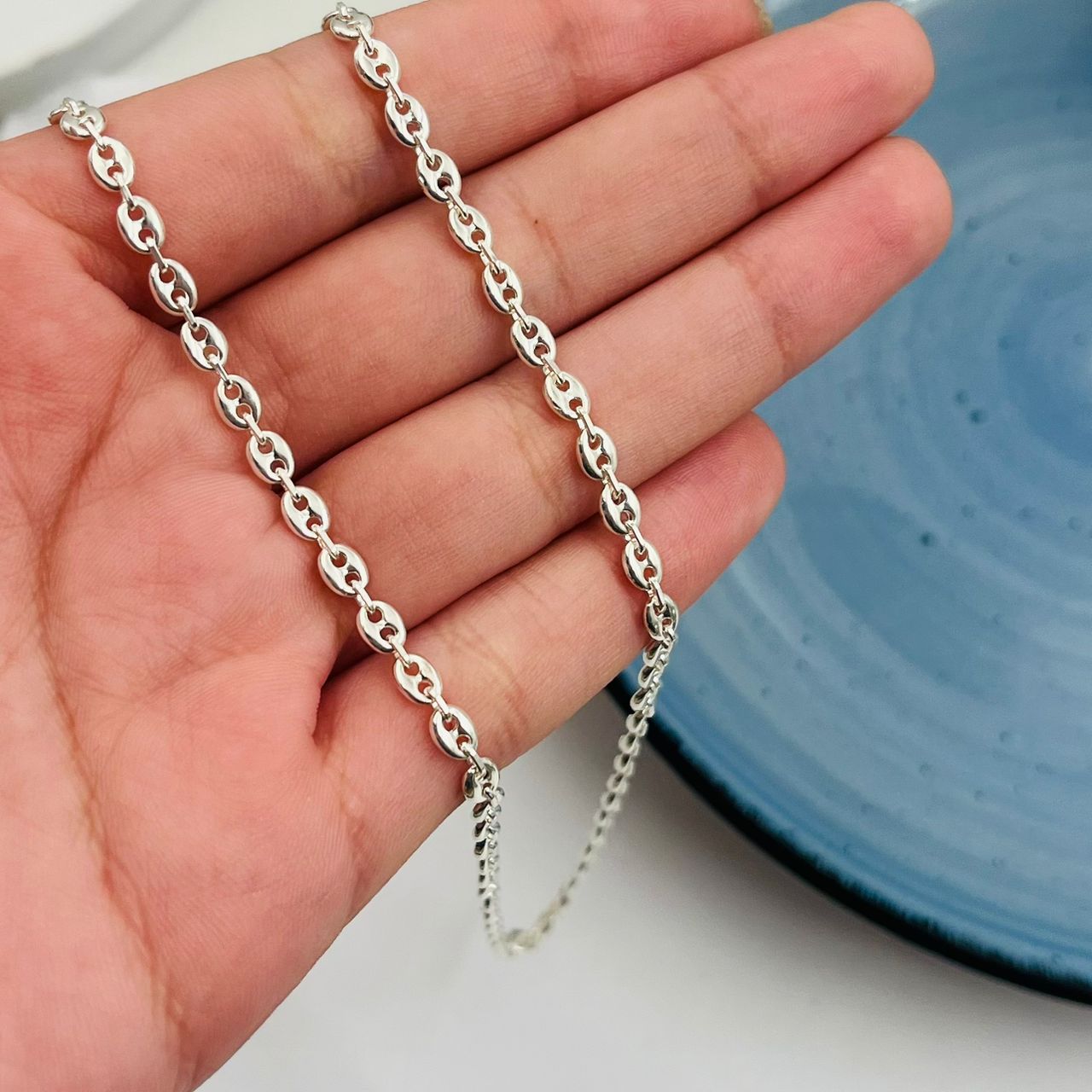 Cadena Guccie de Dama en Plata 925