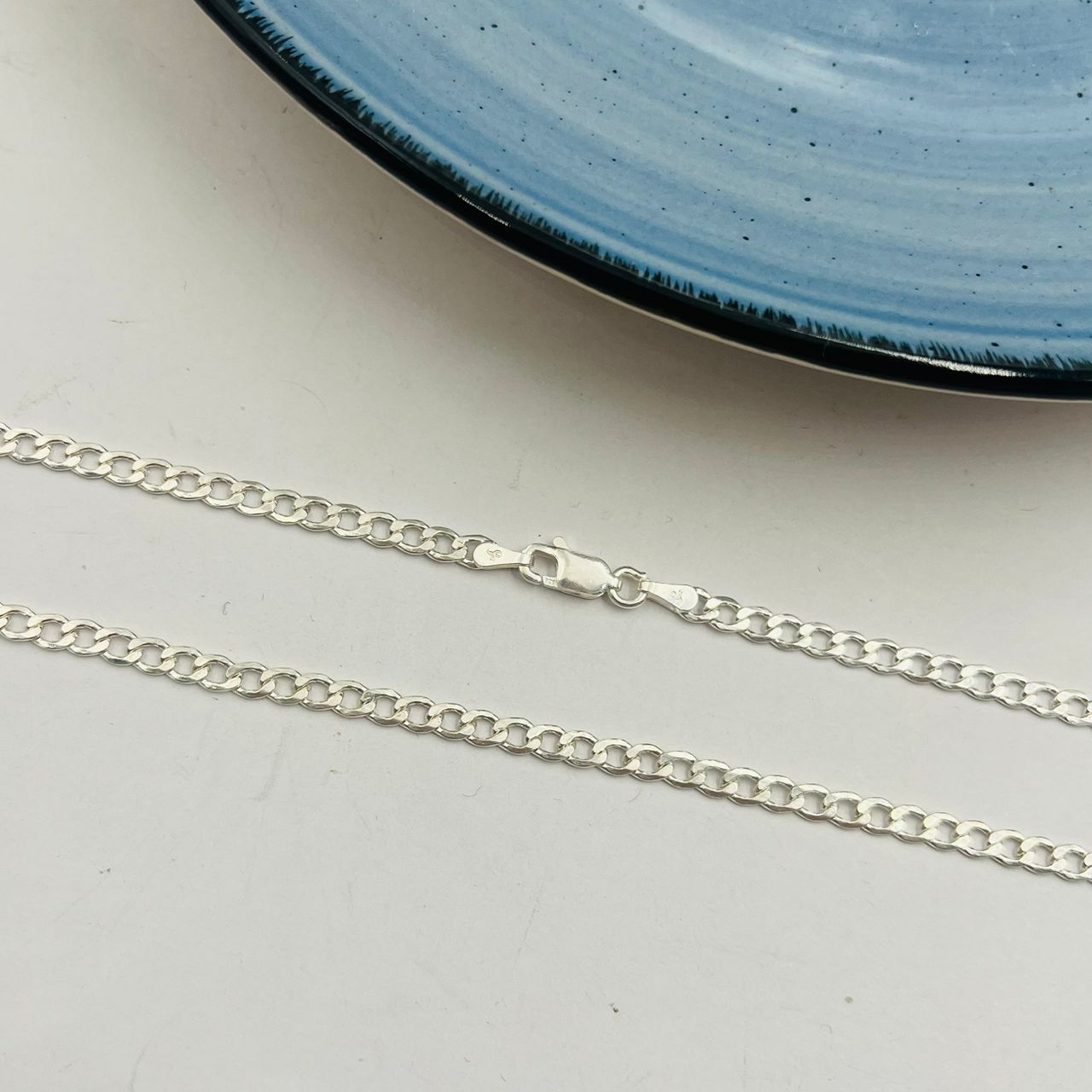 Cadena Barbada 4mm en Plata 925