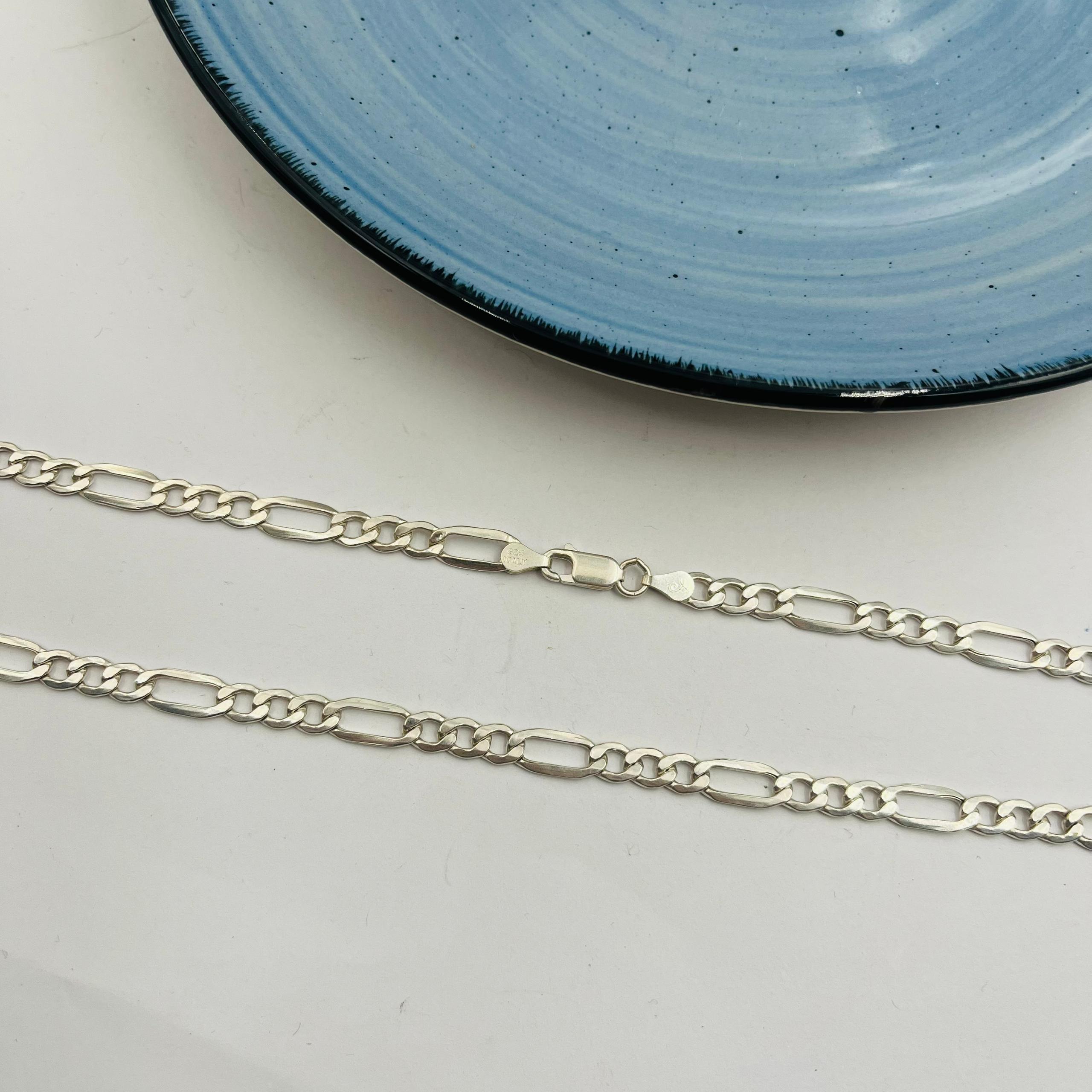 Cadena Alternada 6mm Para Caballero en Plata 925