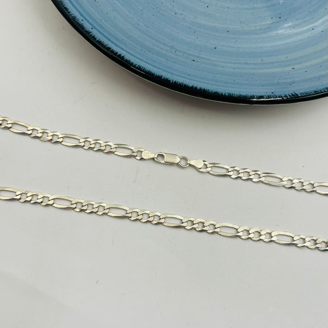 Cadena Alternada 5mm Para Caballero en Plata 925