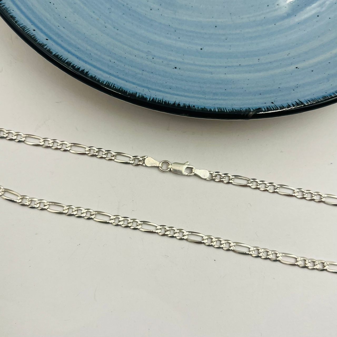 Cadena Alternada 4mm Para Caballero en Plata 925