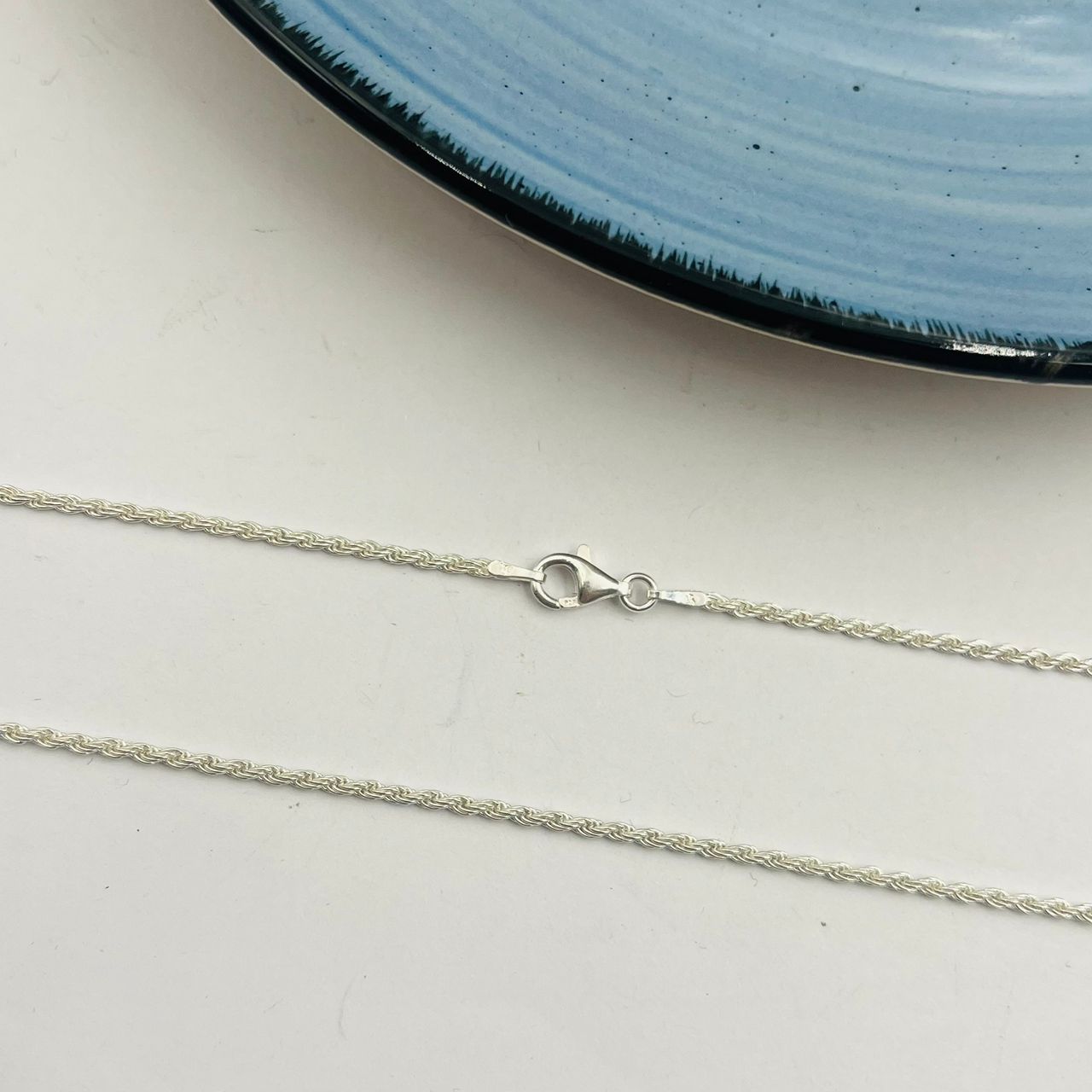 Cadena Cordón 1mm Para Caballero en Plata 925