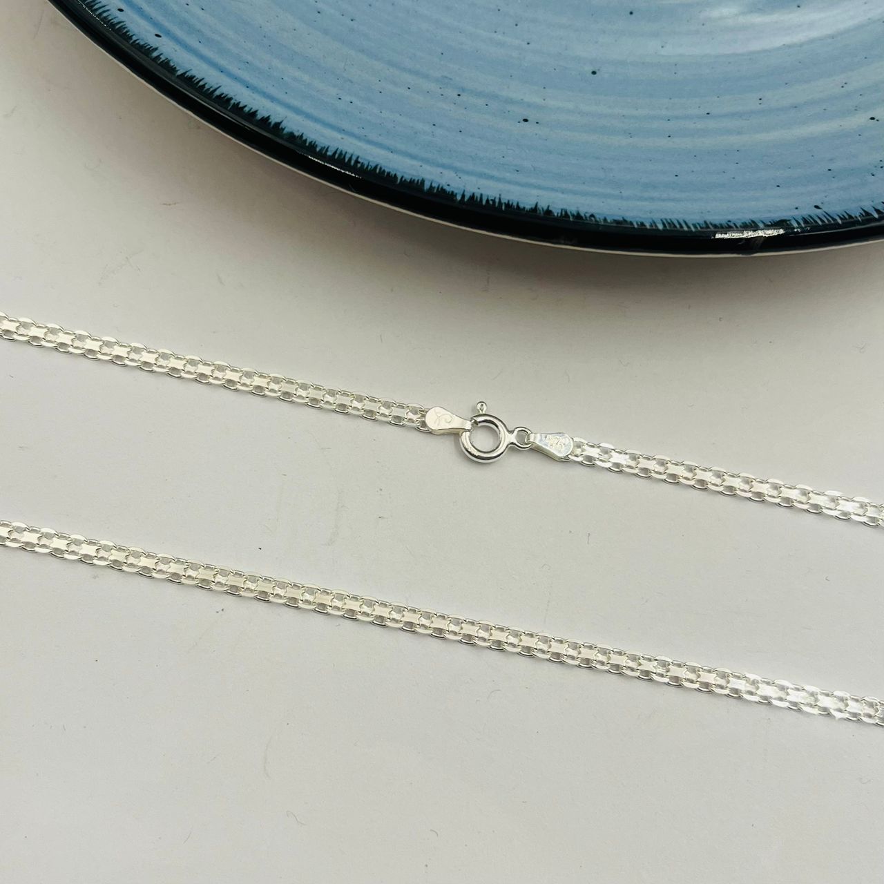Cadena Tejido Chino 3mm Para Caballero en Plata 925