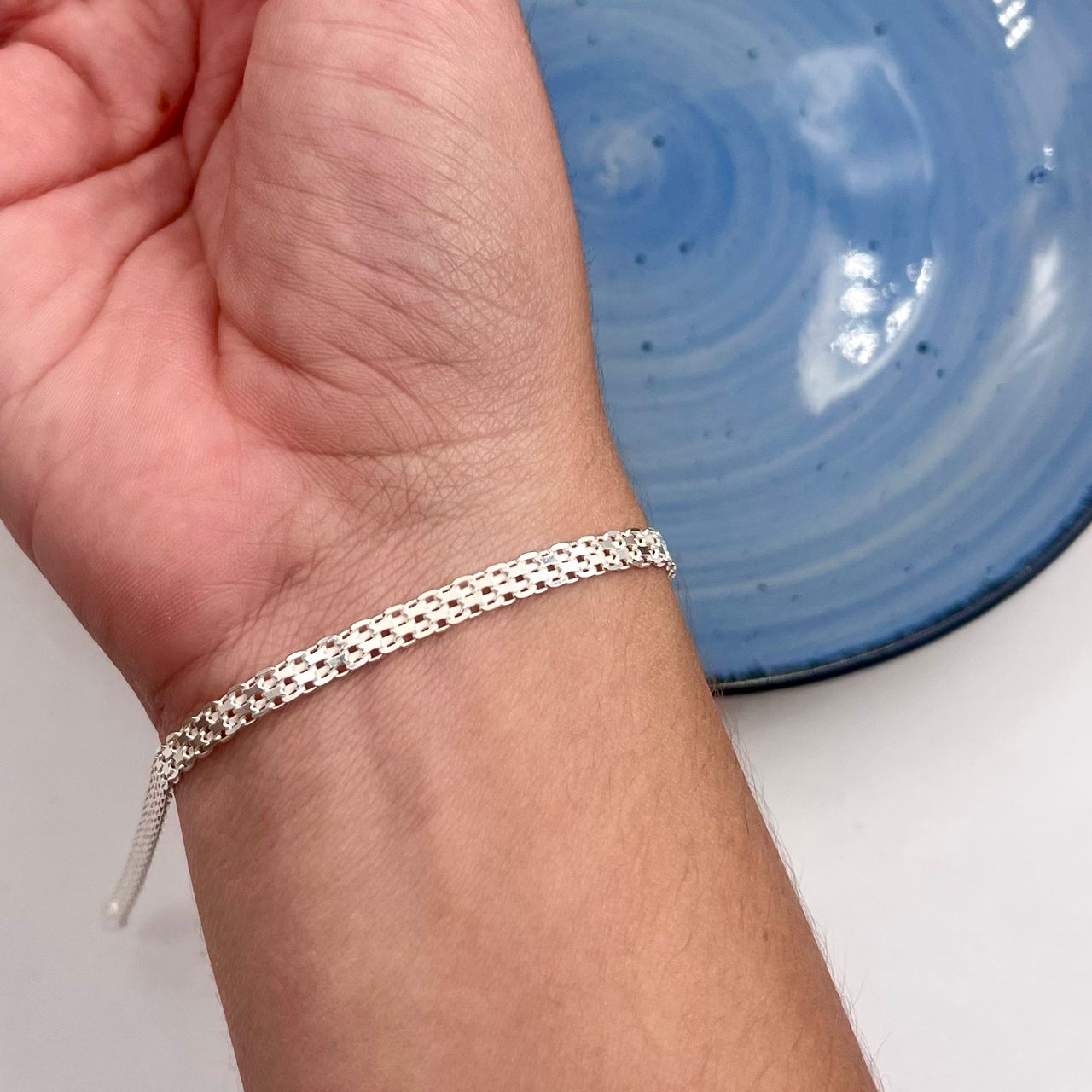 Pulsera Tejido Chino en Plata 925