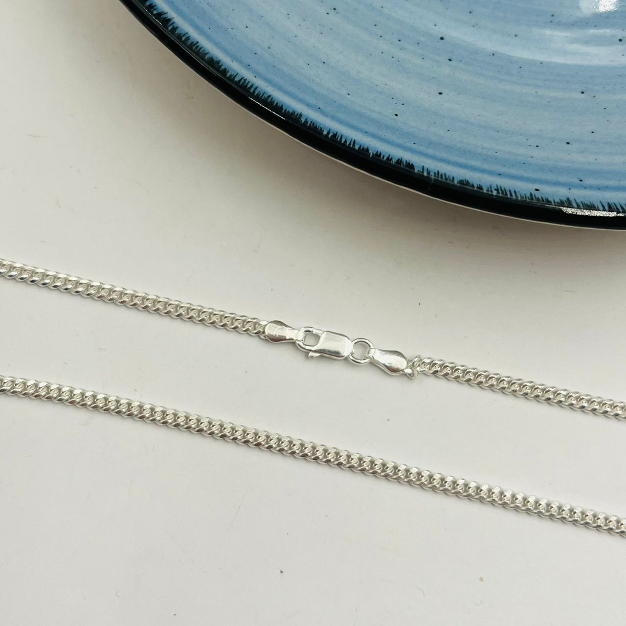 Cadena Barbada Entorchada 2mm en Plata 925