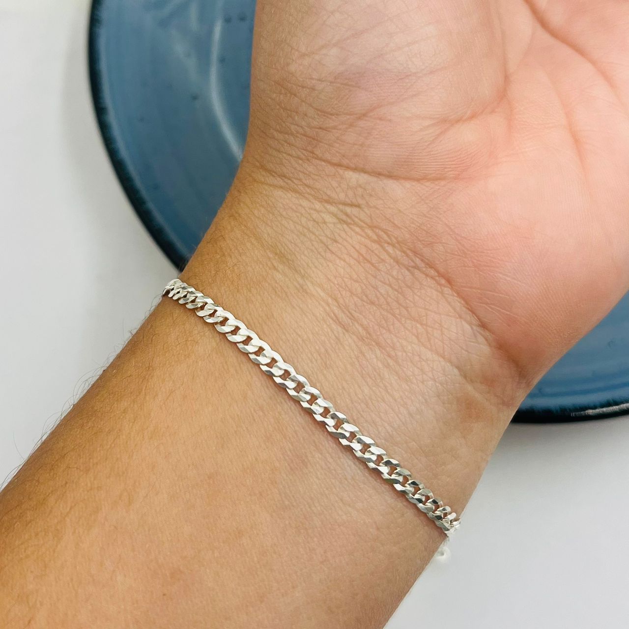 Pulsera Barbada 3mm en Plata 925