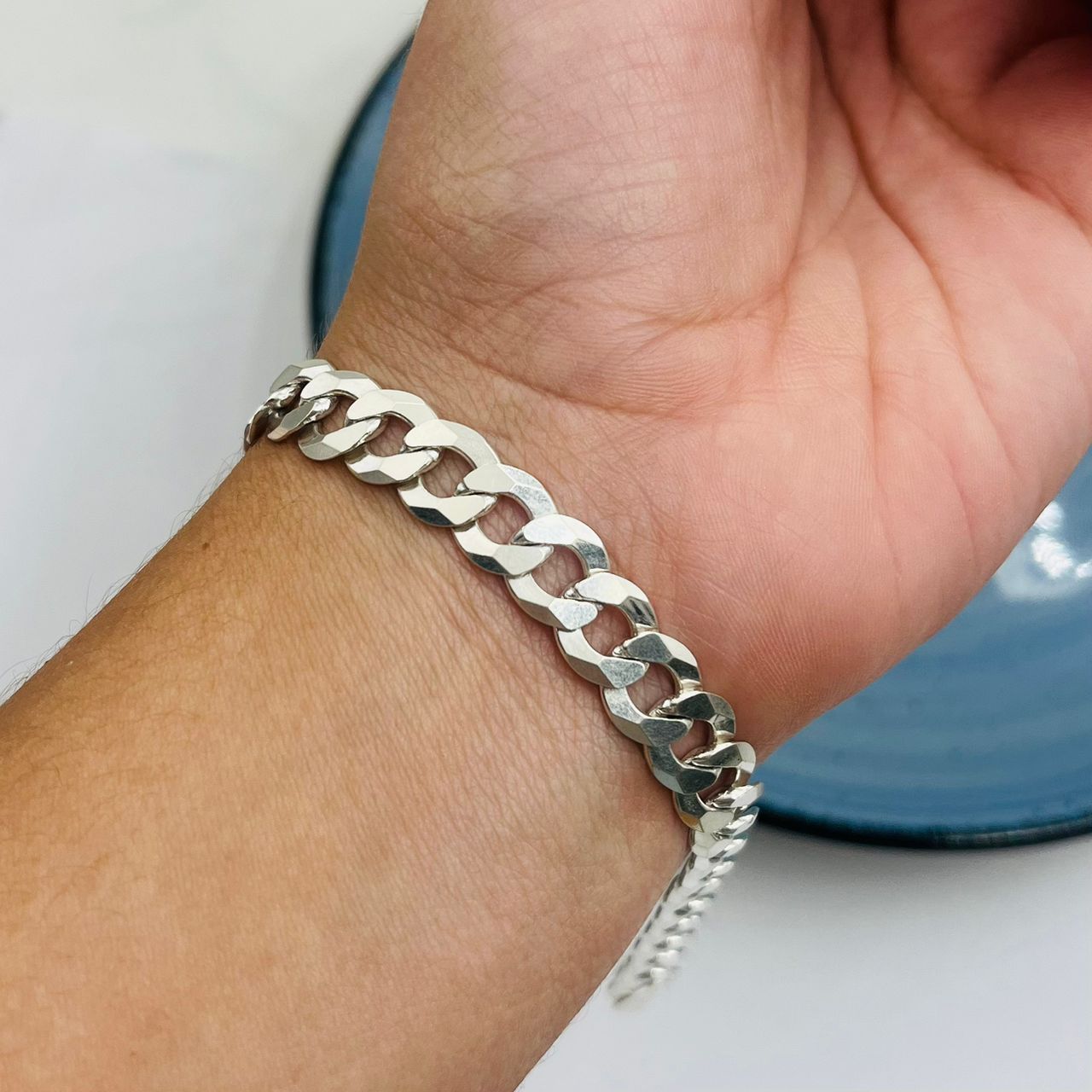Pulsera Barbada 9mm en Plata 925