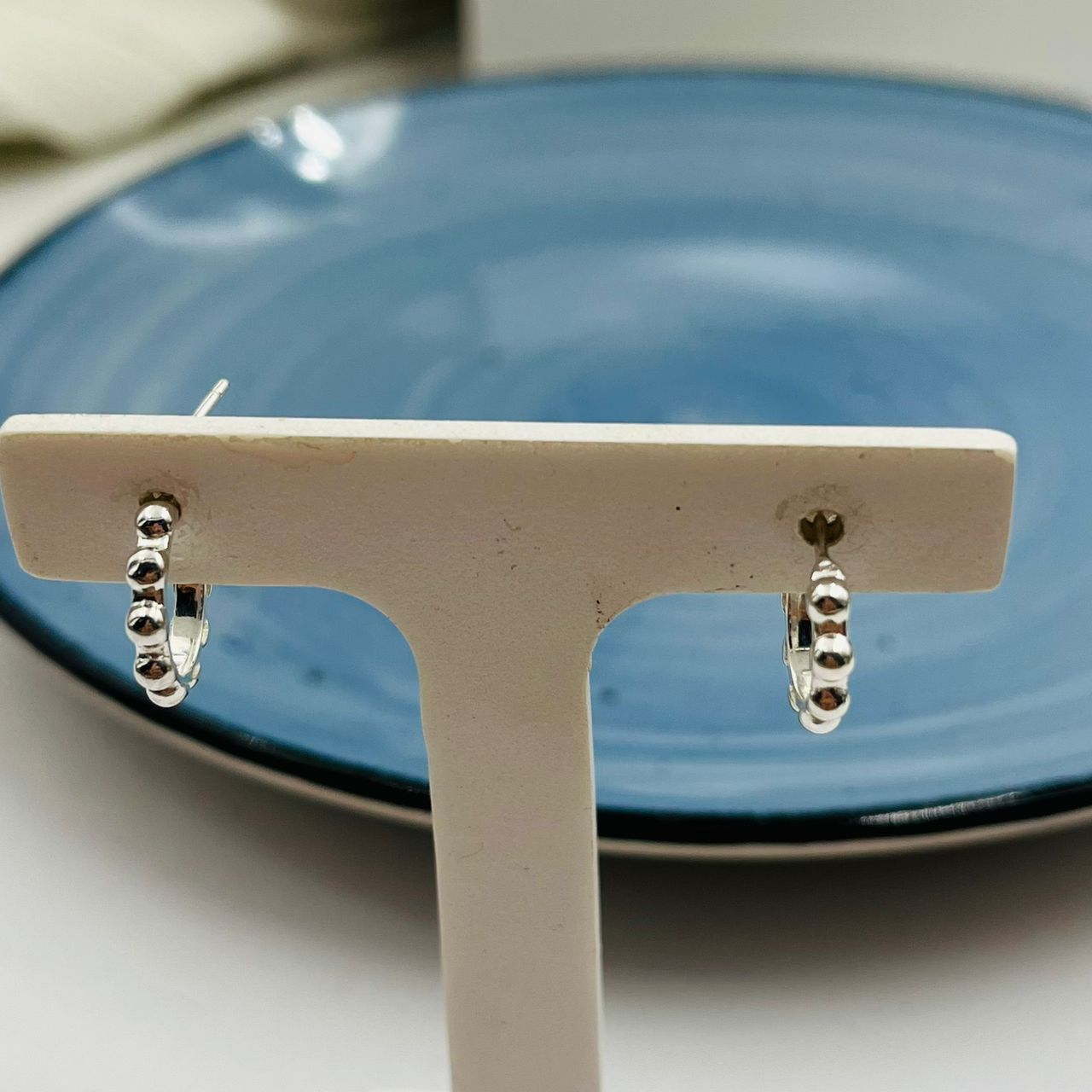 Argollas Medias de Pepitas en Plata 925