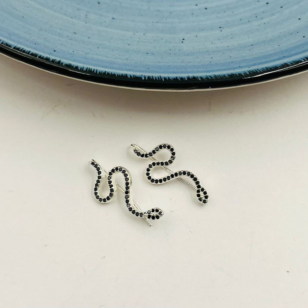 Zarcillos Escaladores de Serpiente en Plata 925